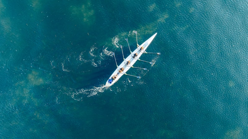 Kürek sporu yapan atletler